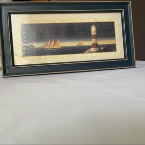 MARTIN WISCOMBE Framed Art Lighthouse Glare